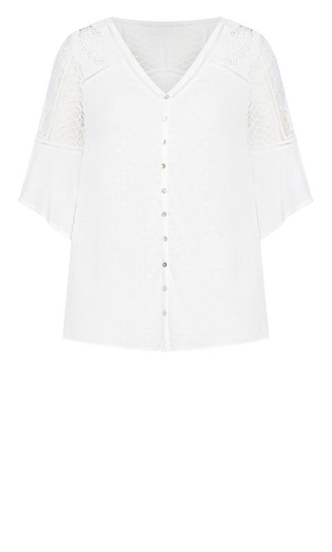 Evans Ivory Dahlia Lace Shirt 4