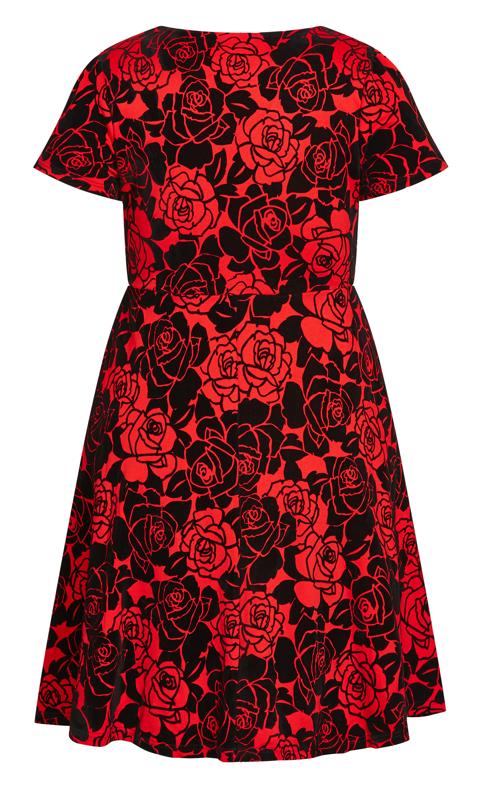 Evans Red Floral Dress 5