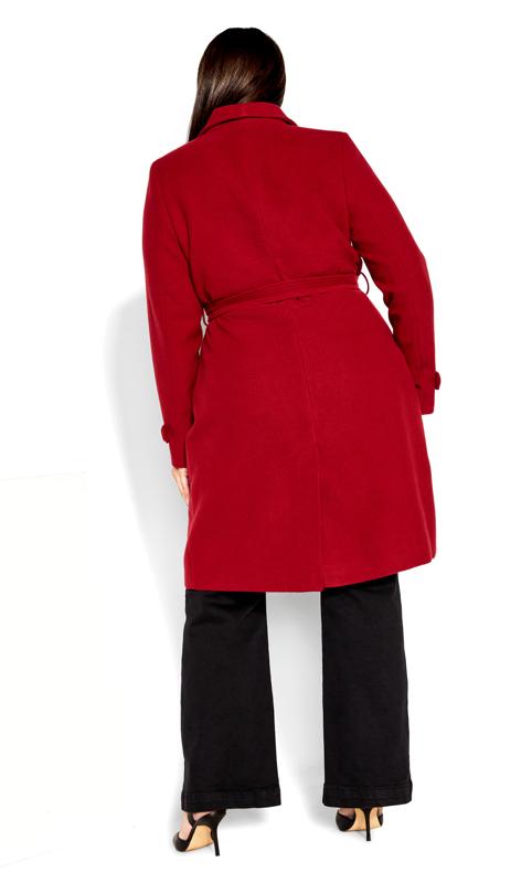 Evans Red Belted Coat 4