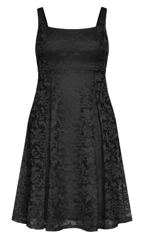 Evans Black Lace Pocket Midi Dress 4