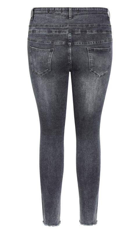Evans Grey Corset Ripped Skinny Jeans 5