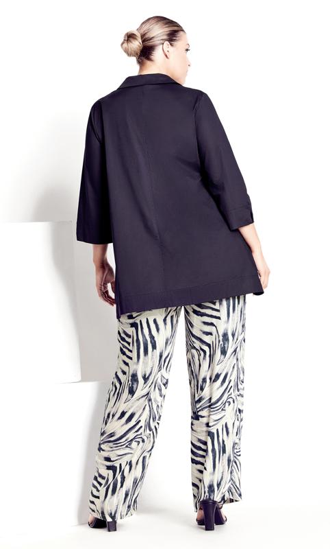 Evans White & Black Abstract Print Wide Leg Trousers 4