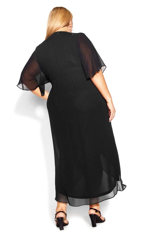 Evans Black Sequin Demi Maxi Dress 3