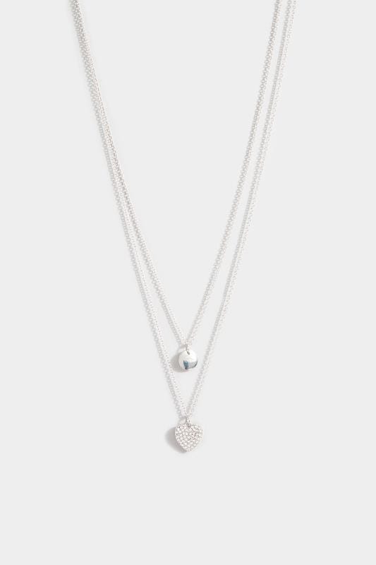 Silver Double Layer Diamante Heart Necklace_3e86.jpg