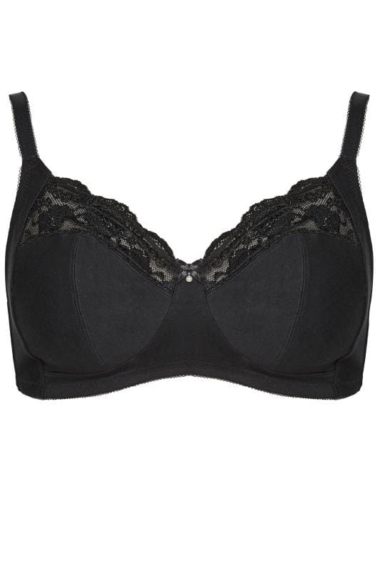 2 PACK Black & White Non-Wired Soft Cup Bras | Sizes 16 to 36 | Yours Clothing 5