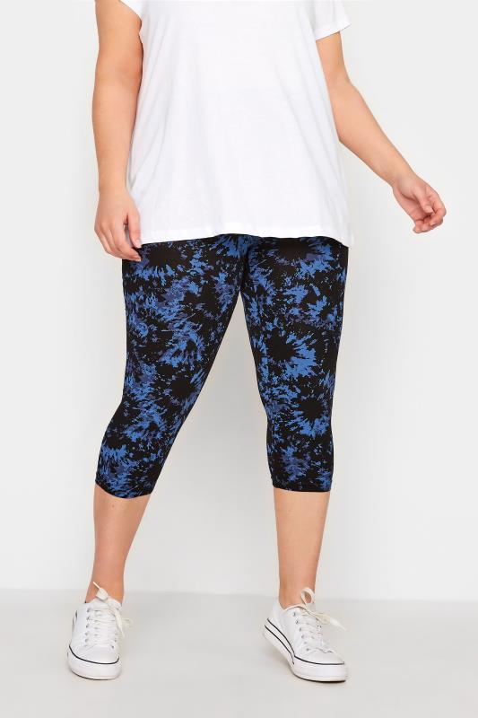 YOURS FOR GOOD 2 PACK Curve Blue Tie Dye Cropped Leggings_A.jpg