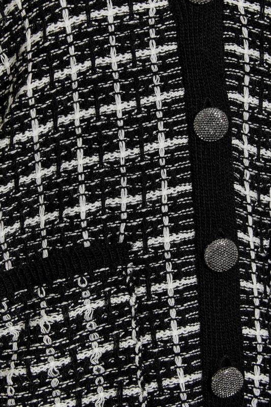 LTS Tall Black Boucle Knitted Cardigan 5