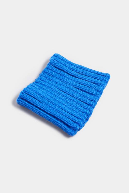 Cobalt Blue Ribbed Knitted Headband | Yours Clothing 3
