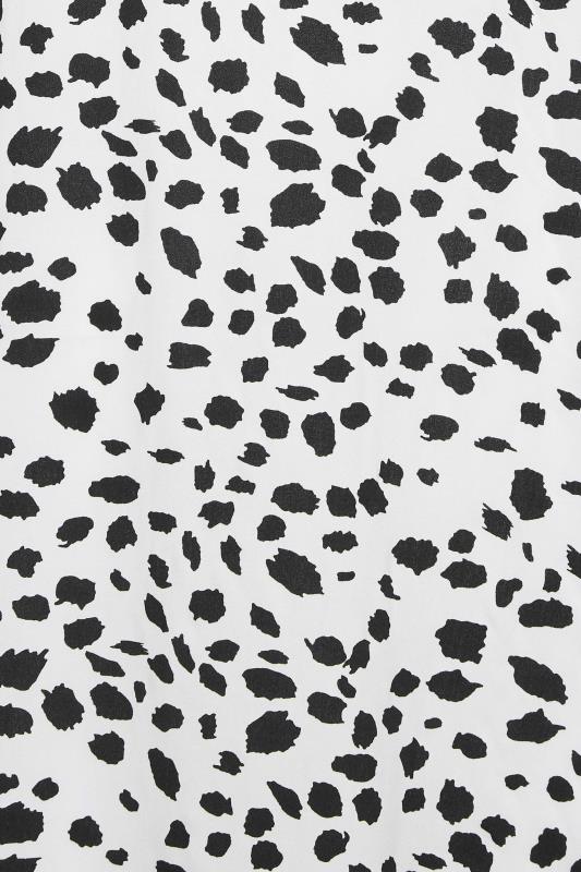 YOURS PETITE Plus Size White Dalmatian Print Midi Tea Dress | Yours Clothing 5