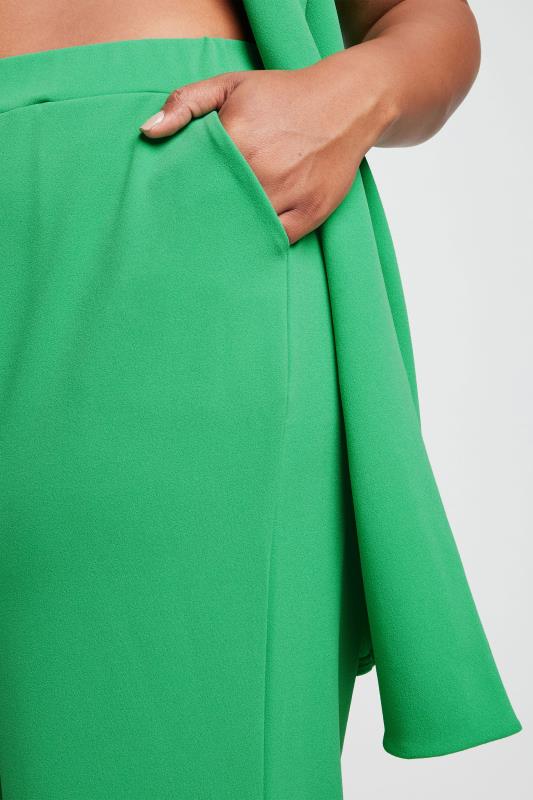 LIMITED COLLECTION Plus Size Green Wide Leg Trousers | Yours Clothing 5