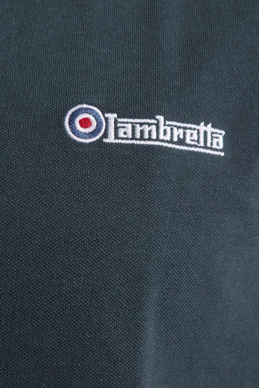 LAMBRETTA Big & Tall Navy Blue Tipped Polo Shirt 2