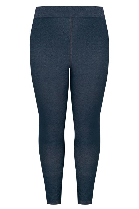 Plus Size Mid Blue Jersey Stretch Jegging | Yours Clothing 5