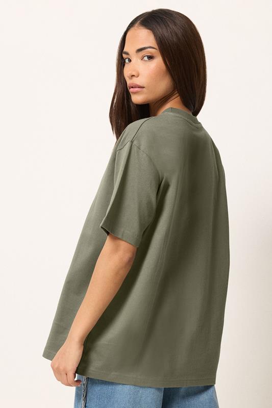 PixieGirl Petite Women's Sage Green Lemon Graphic Cotton Oversized T-Shirt | PixieGirl 2