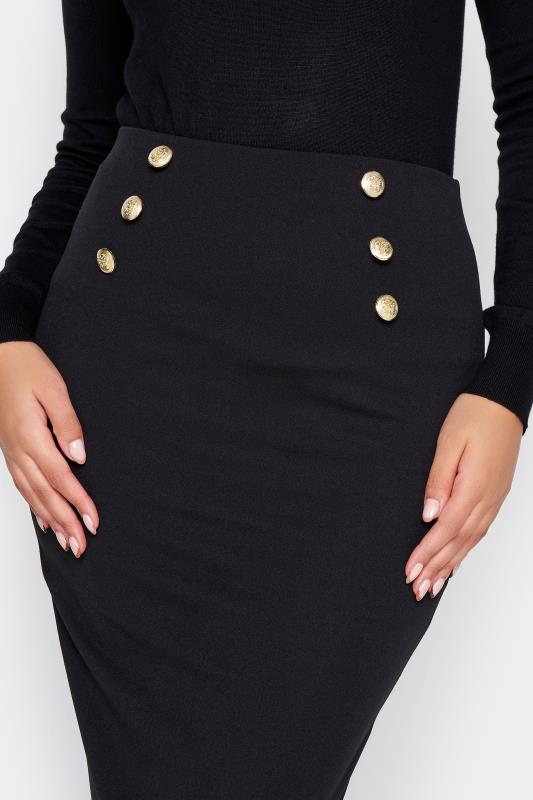 LTS Tall Womens Black Button Tube Skirt | Long Tall Sally 4