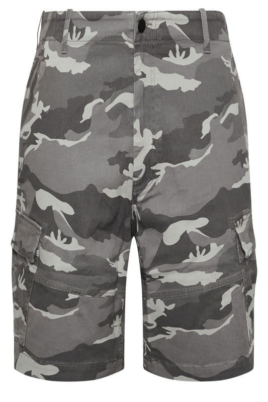 BadRhino Big & Tall Grey Camo Cargo Shorts | BadRhino 5