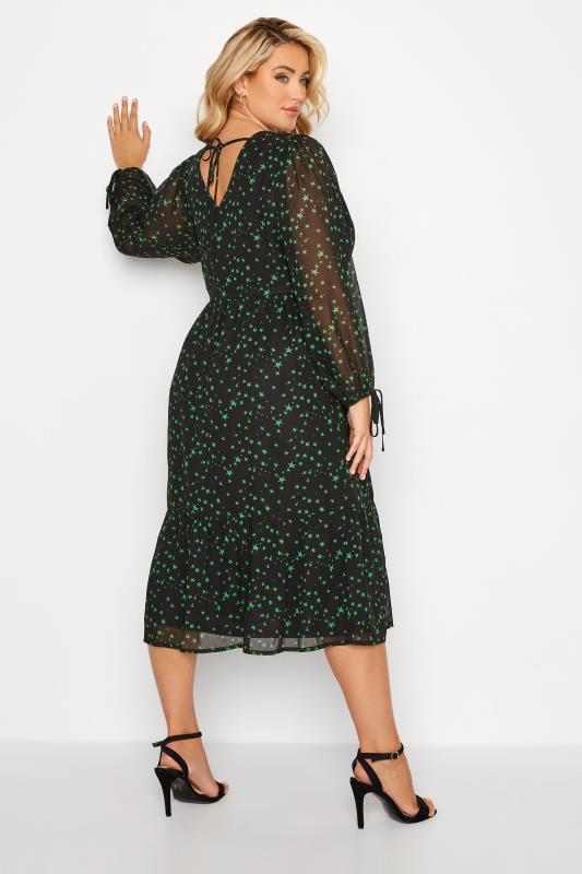 LIMITED COLLECTION Plus Size Black Star Print Dress | Yours Clothing 3
