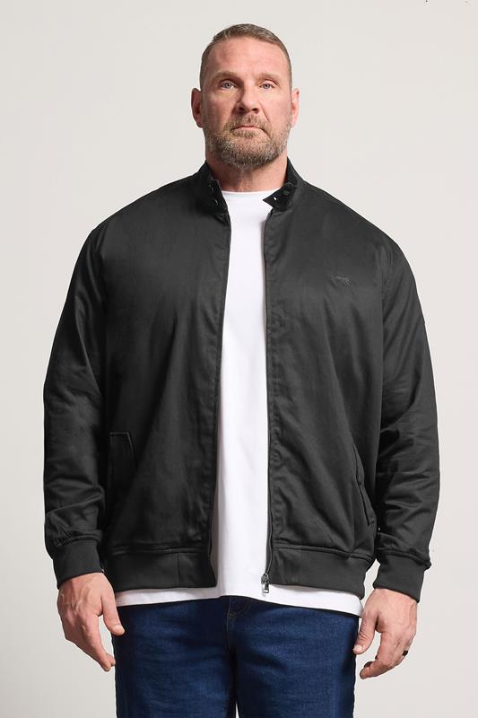 D555 Big & Tall Black Harrington Jacket | BadRhino 1
