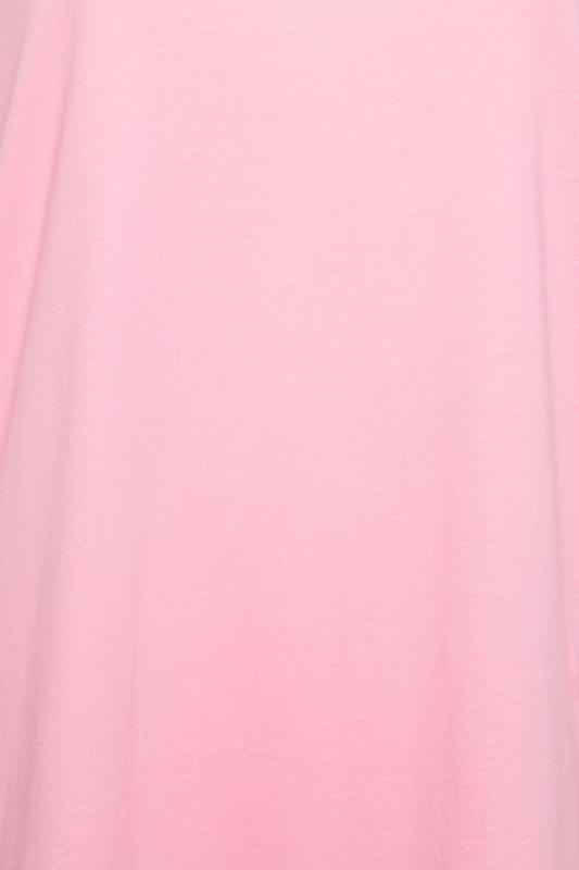 YOURS Plus Size Pink Frill Sleeve T-Shirt | Yours Clothing 5