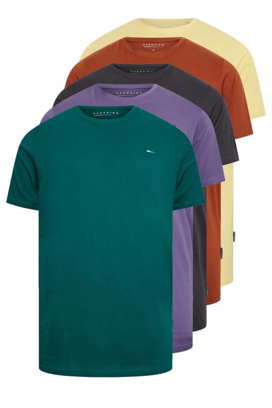 BadRhino Big & Tall Purple 5 Pack Essential T-Shirts | BadRhino 3