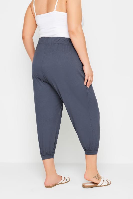 YOURS Plus Size Charcoal Grey Harem Trousers | Yours Clothing 3