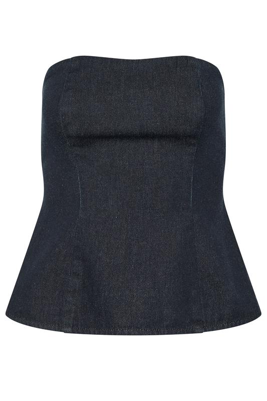  PixieGirl Petite Dark Blue Denim Bandeau Top