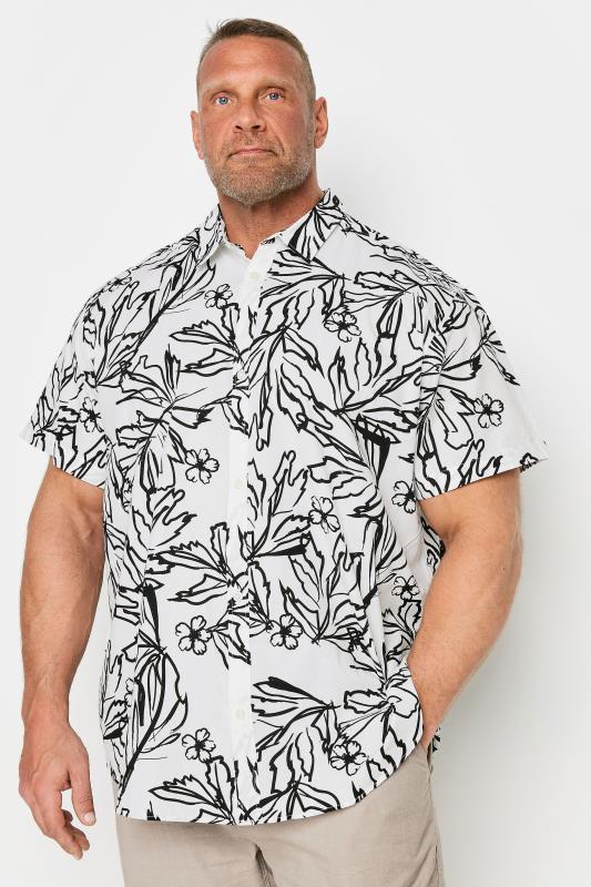 Men's  JACK & JONES Big & Tall White Tropical Printed Shirt