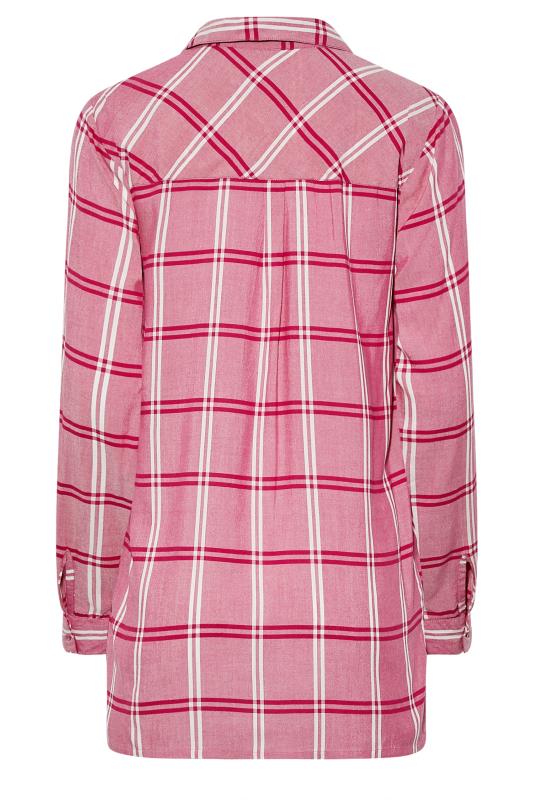 LTS Tall Pink Boyfriend Button Through Shirt 7
