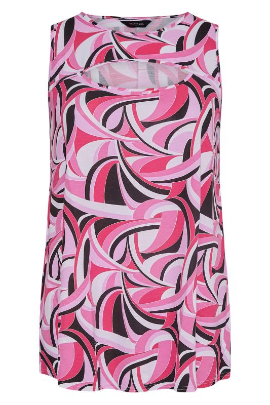Curve Pink Abstract Print Cut Out Swing Top_X.jpg