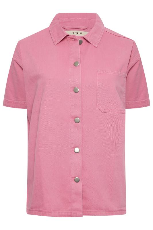 YOURS Plus Size Pink Denim Shirt | Yours Clothing 7