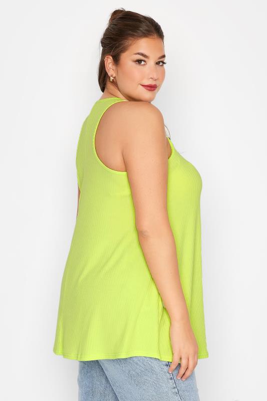LIMITED COLLECTION Curve Lime Green Racer Back Swing Vest Top 3