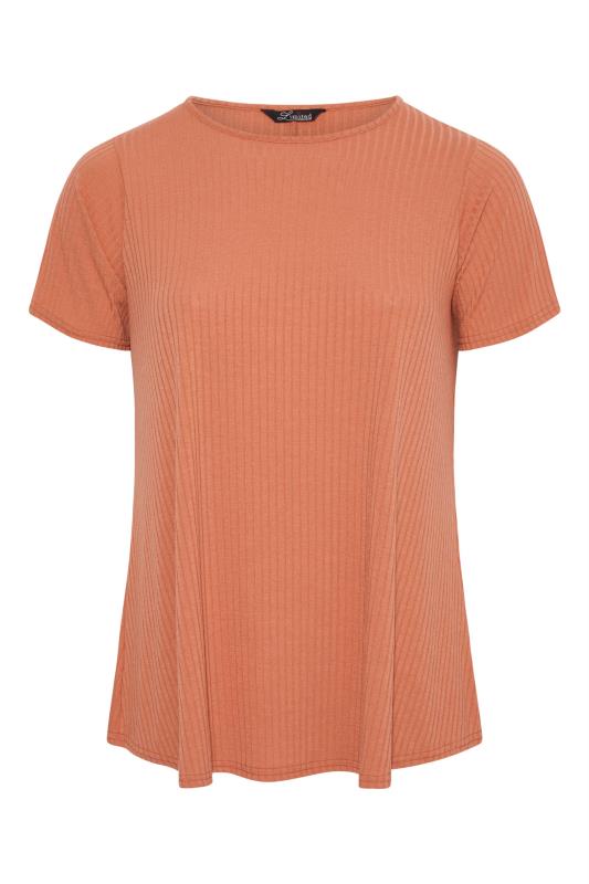 LIMITED COLLECTION Curve Rust Orange Ribbed Swing Top 5
