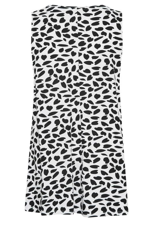 YOURS Plus Size White Dalmatian Print Swing Vest Top | Yours Clothing 6