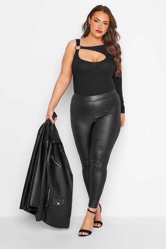 LIMITED COLLECTION Curve Black Ring Cut Out Bodysuit 2