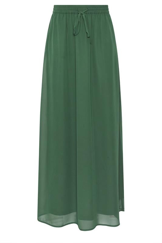LTS Tall Women's Forest Green Tie Waist Maxi Skirt | Long Tall Sally 5