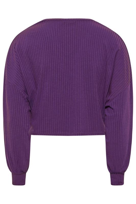 LIMITED COLLECTION Plus Size Purple Cropped Cardigan | Yours Clothing 7
