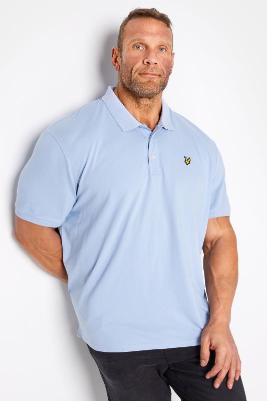 LYLE & SCOTT Big & Tall Light Blue Logo Polo Shirt 1