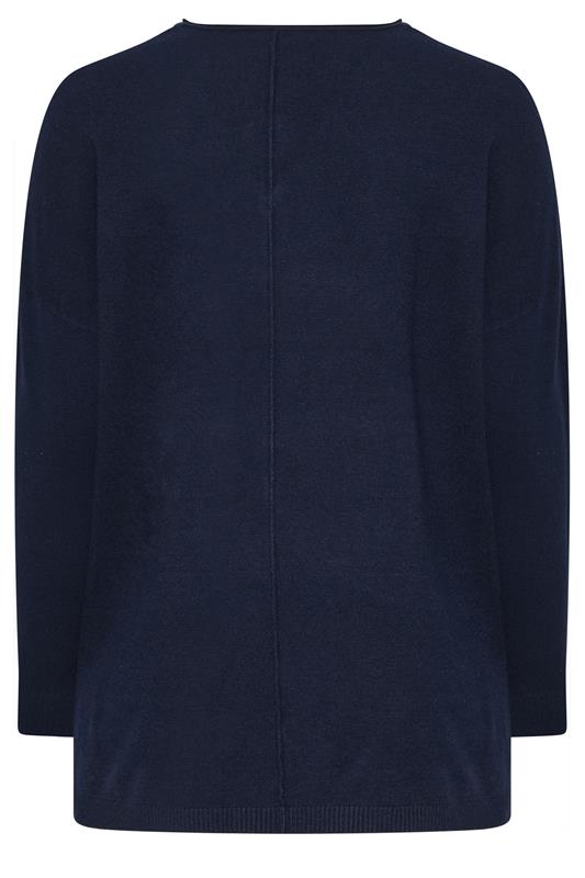 EVANS Plus Size Black Seam Detail Jumper | Evans 2