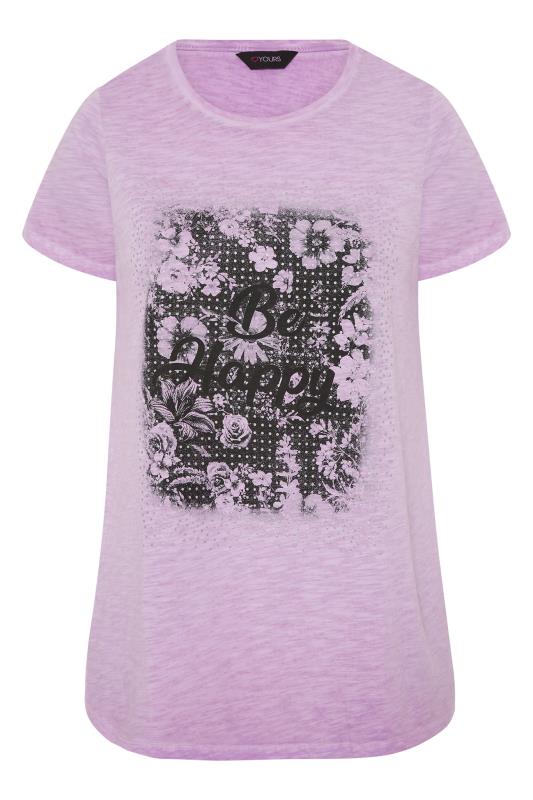 Curve Lilac Purple 'Be Happy' Graphic T-Shirt_F.jpg