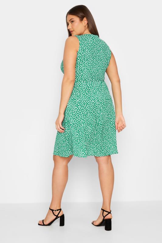 LTS Tall Green Ditsy Print Mini Dress | Long Tall Sally  3