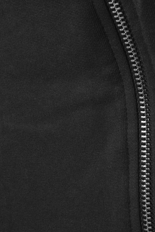 Black Zip Through Hoodie | Yours Clothing 5