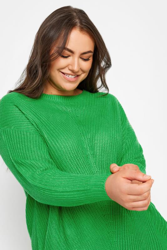 YOURS Plus Size Green Essential Jumper | Yours Clothing 4
