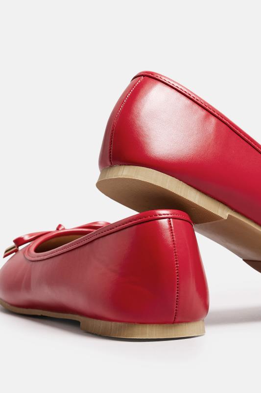 LTS Red Ballerina Pumps In Standard Fit | Long Tall Sally 4