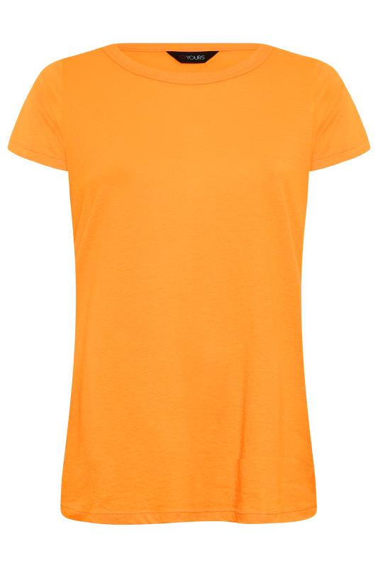 Plus Size Bright Orange Essential Short Sleeve T-Shirt | Yours Clothing