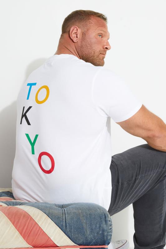 BEN SHERMAN White Official Olympic Tokyo Back Print T-Shirt_L3.jpg