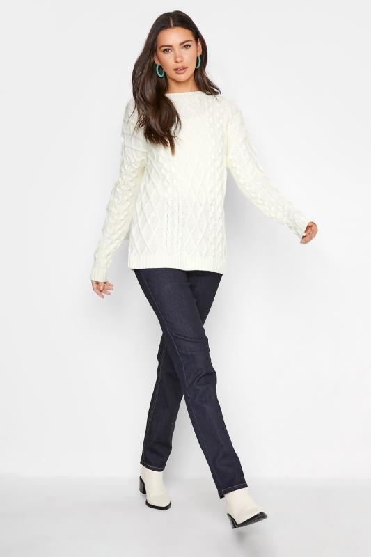 LTS Tall Cream Cable Knit Jumper 2