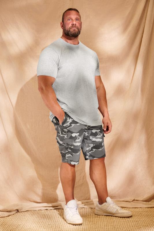 BadRhino Big & Tall Grey Camo Cargo Shorts | BadRhino 1