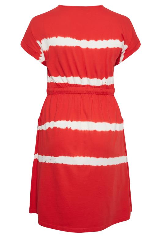 YOURS Plus Size Red Tie Dye Midi Dress | Yours Clothing 8
