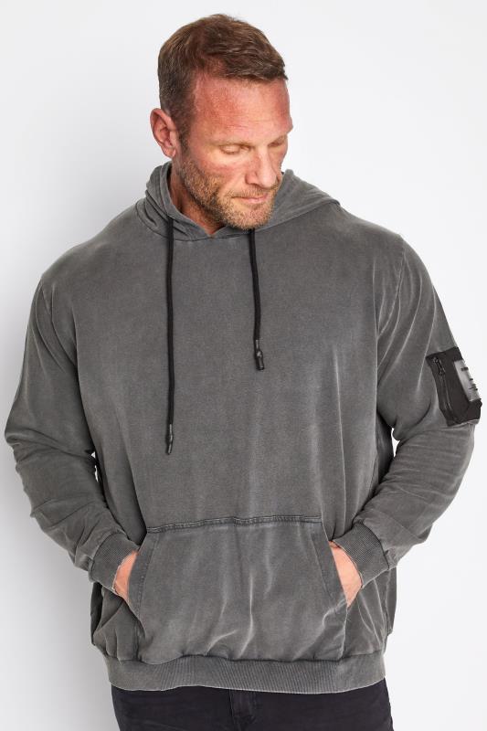  Grande Taille RELIGION Big & Tall Charcoal Grey Recruit Hoodie