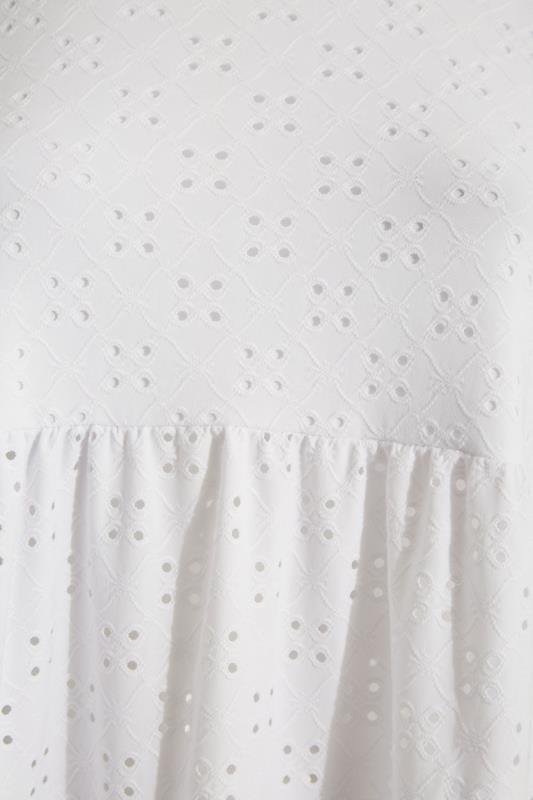 LIMITED COLLECTION Curve White Broderie Anglaise Tiered Smock Top_Z.jpg
