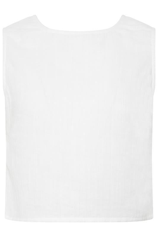 PixieGirl Petite Women's White Cotton Cheesecloth Top | PixieGirl 5